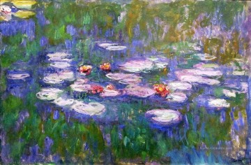 Claude Monet Werke - Seerosen große Blumen Claude Monet